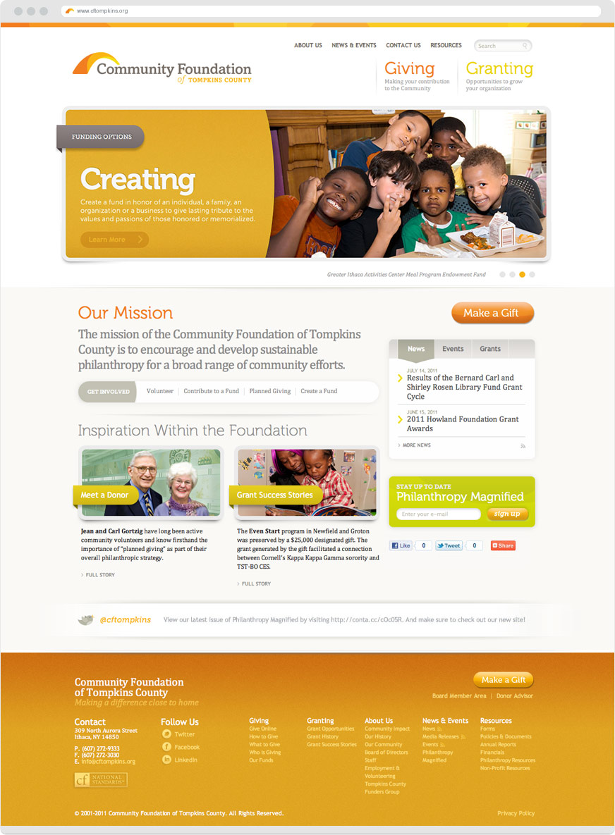 Community Foundation of Tompkins County Website