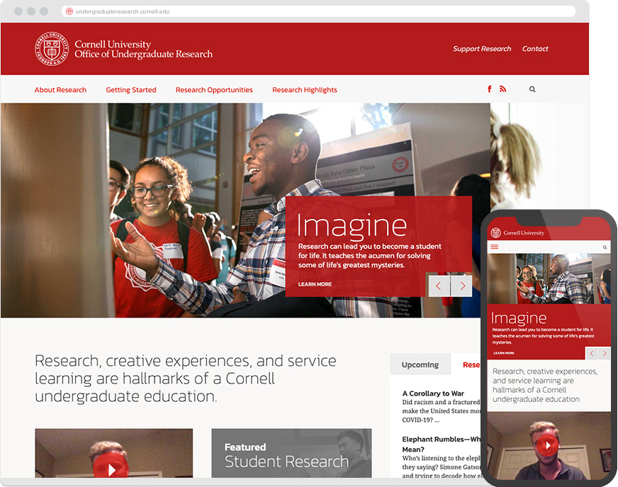 Undergraduate Research at Cornell University Responsive Website