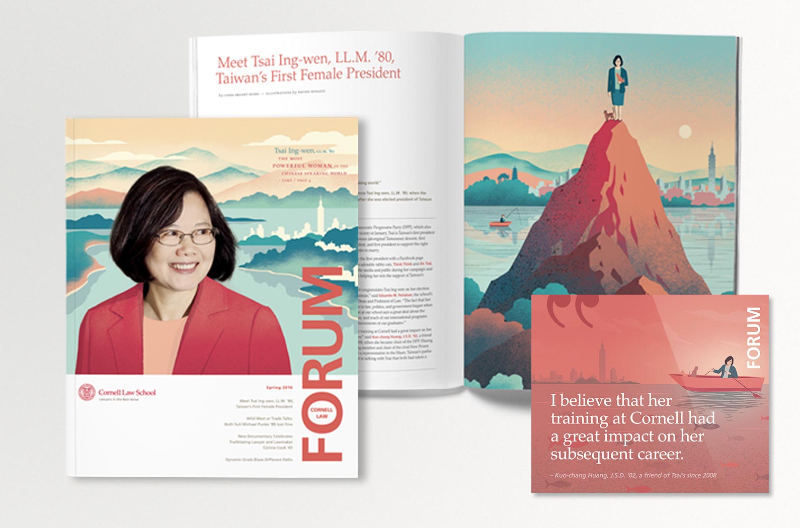 Cornell Law School FORUM Magazine Tsai Ing-wen Cover and Feature Article