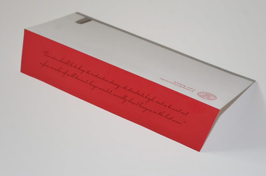 Cornell Law School Envelope with full bleed red flap