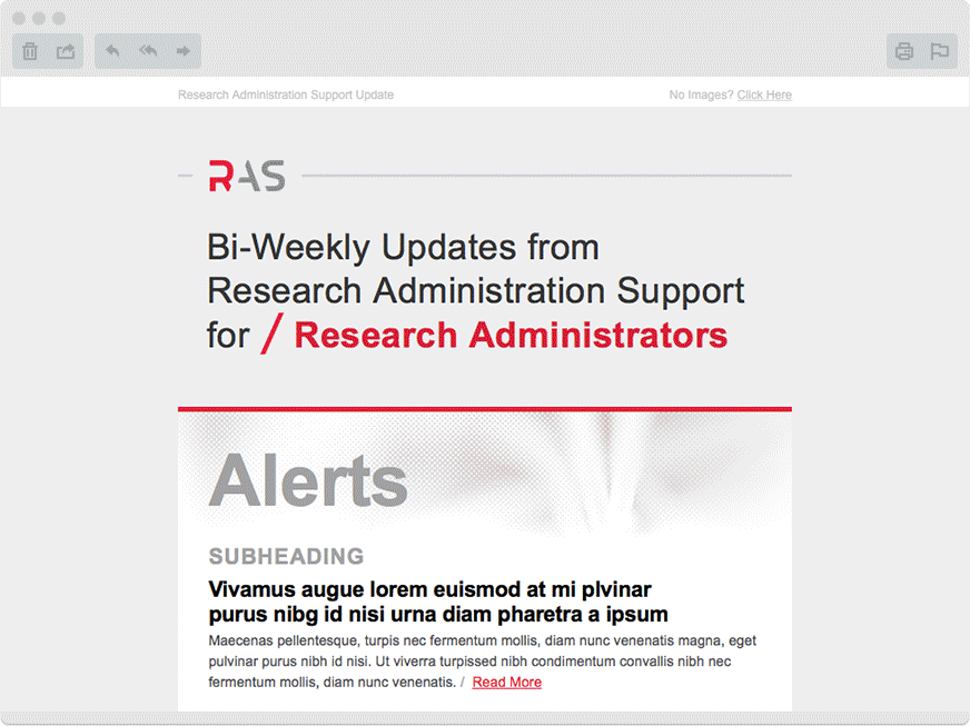 Cornell University Research Administration Support (RAS) E-mail Newsletter