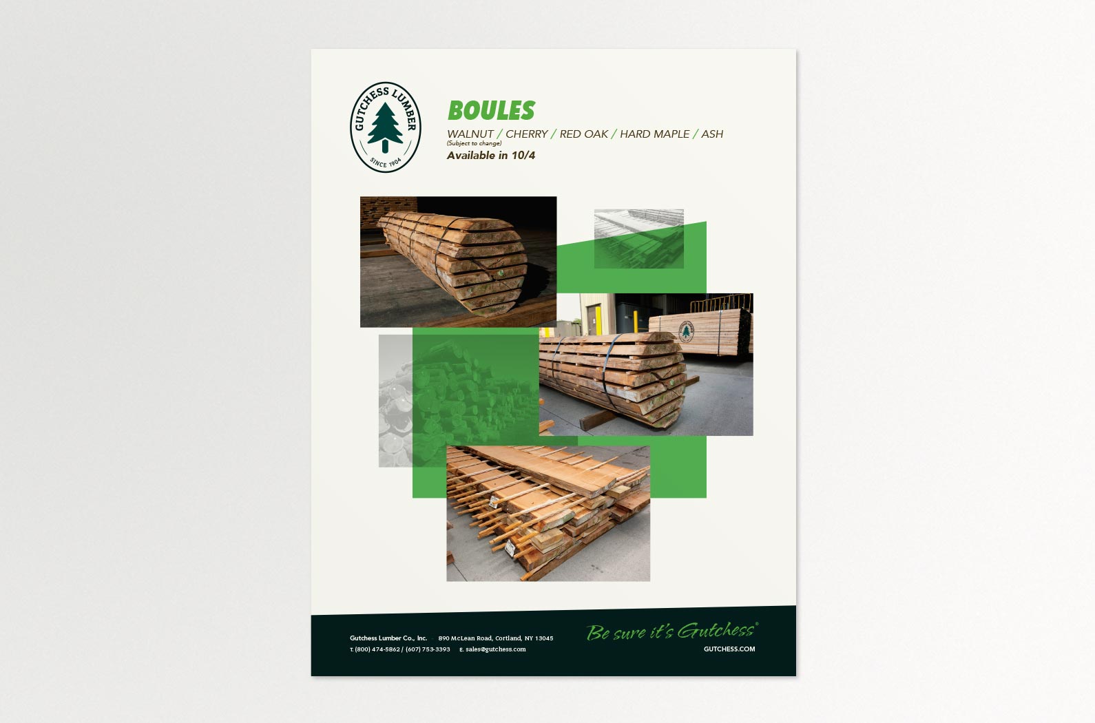 Gutchess Lumber Product Sell Sheet