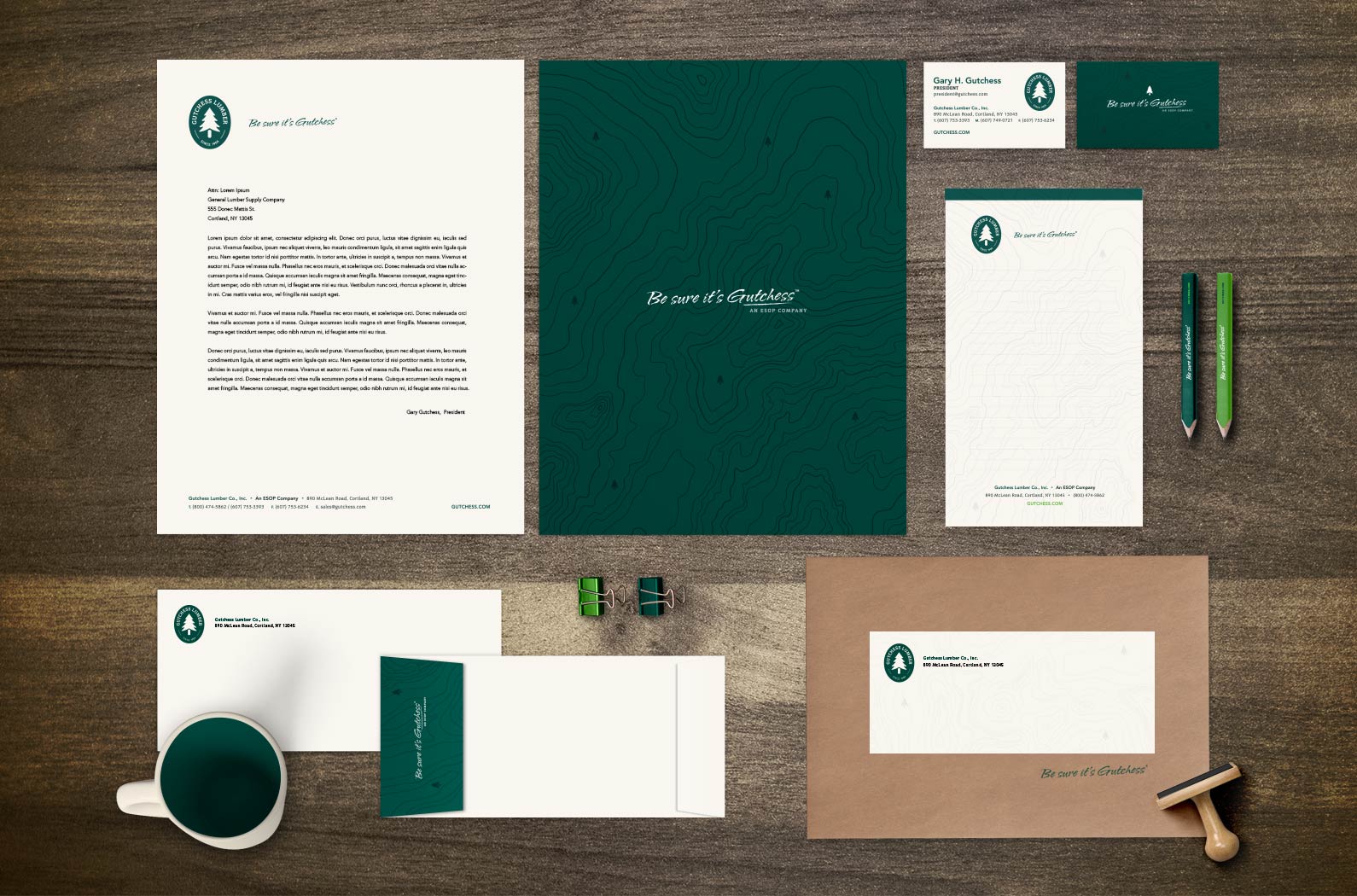 Gutchess Lumber Stationery Package
