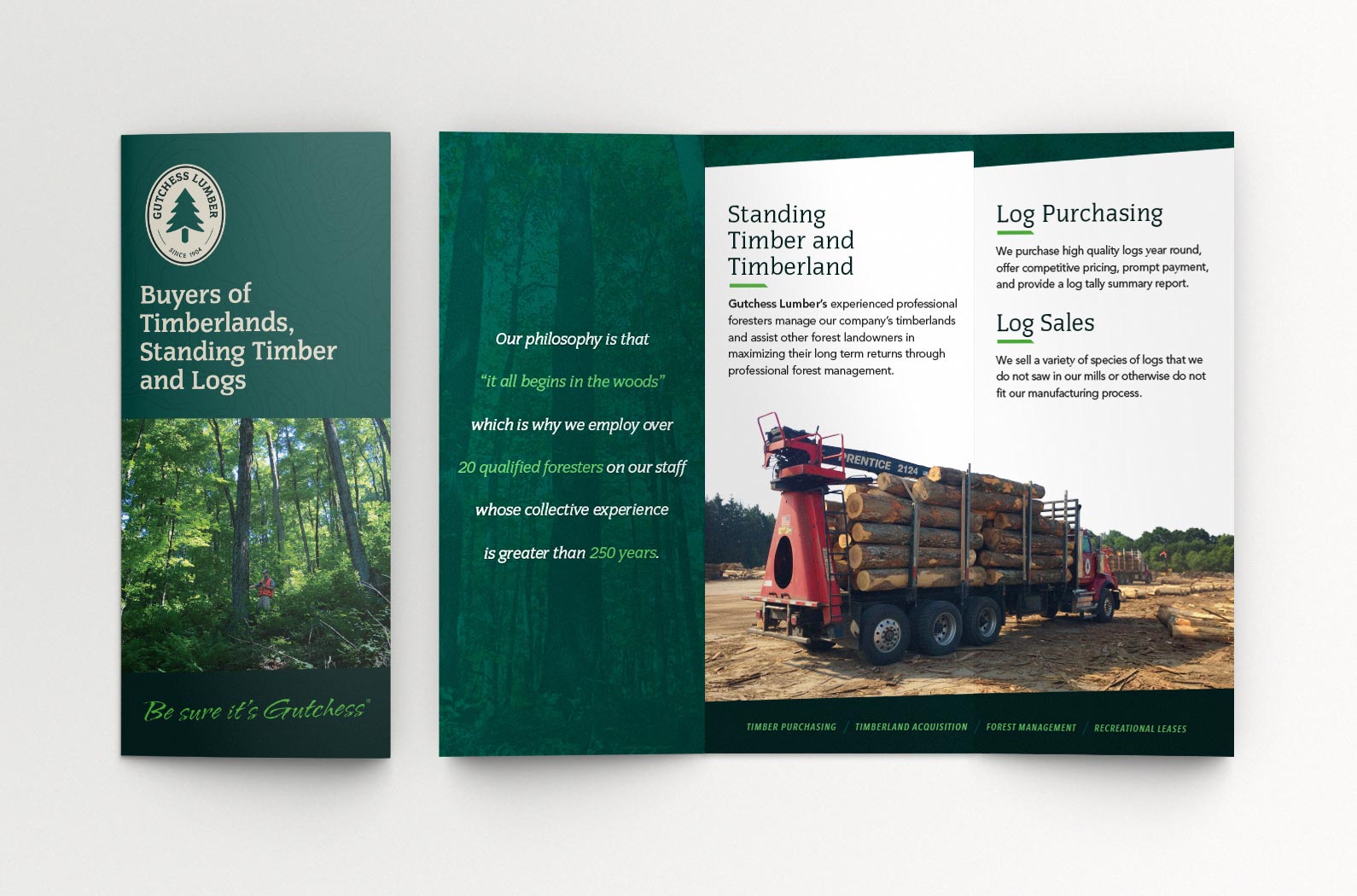 Gutchess Lumber Forestry Tri-fold Brochure