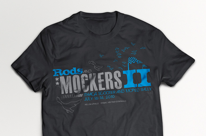 Ithaca Scooter and Moped Rally - Rods and Mockers 2 T-Shirt