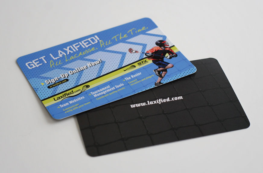 Laxified Promotional Lacrosse Postcards Front and Back