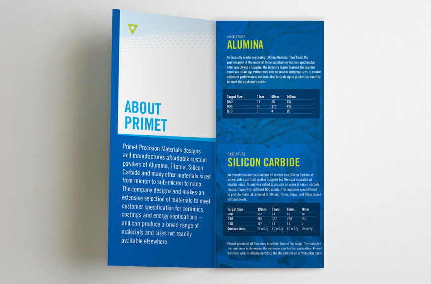 Primet Precision Materials Trifold Brochure Inside